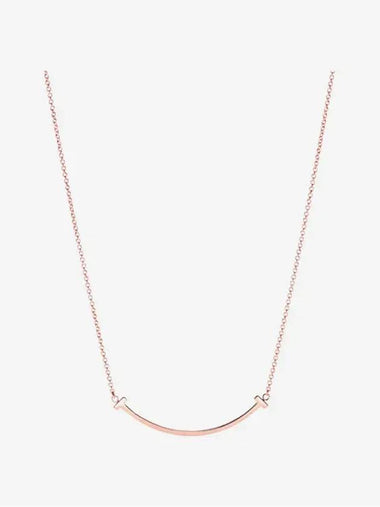 Tiffany Co T Smile Pendant Small Rose Gold - TIFFANY & CO. - BALAAN 1