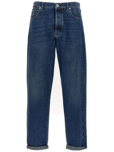 Brunello Cucinelli Logo Embroidery Jeans - BRUNELLO CUCINELLI - BALAAN 1