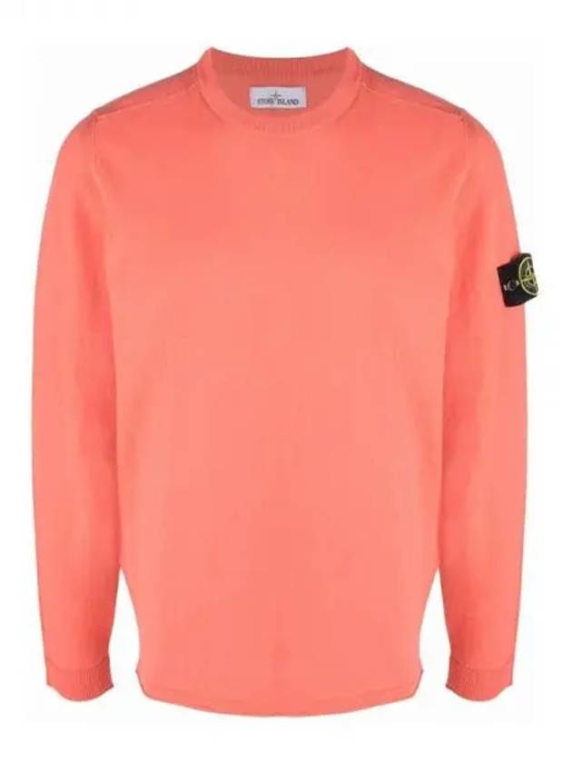 Wappen Patch Crew Neck Knit Top Orange - STONE ISLAND - BALAAN 2