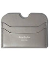 Silver Logo Card Wallet Dark Grey - ACNE STUDIOS - BALAAN 2