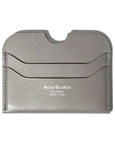 Silver Logo Card Wallet Dark Grey - ACNE STUDIOS - BALAAN 2