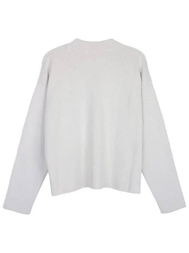 De Coeur Small Heart Logo Knit Top Light Grey - AMI - BALAAN 4