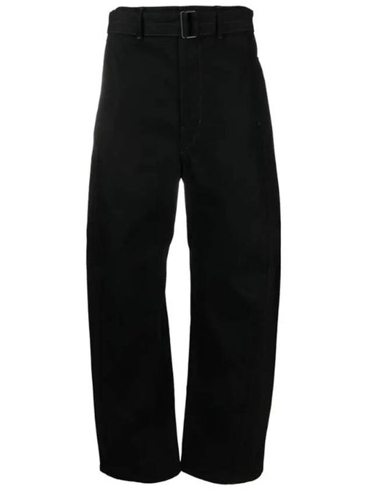 Twisted Belted Pants Heavy Denim Black - LEMAIRE - BALAAN 2