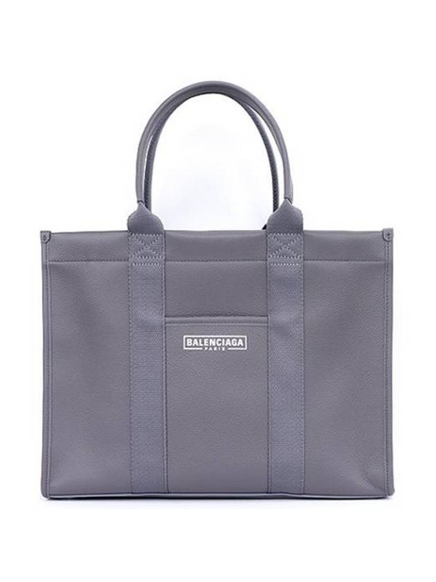 Hardware Medium Grain Calfskin Tote Bag Dark Grey - BALENCIAGA - BALAAN 1