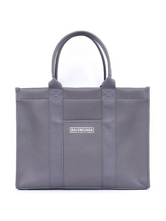 Hardware Medium Grain Calfskin Tote Bag Dark Grey - BALENCIAGA - BALAAN 1