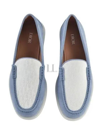 Granville Oblique Jacquard Suede Loafers Blue White - DIOR - BALAAN 2