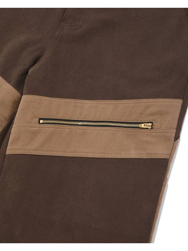 Unisex Cargo Wide Pants Brown - PHOS333 - BALAAN 6