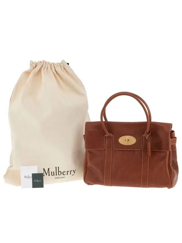 Natural Vegetable Tanned Bayswater Tote Bag Oak - MULBERRY - BALAAN 5