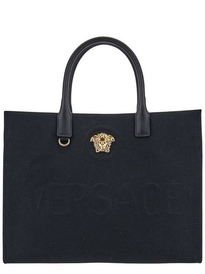 gold-plated Medusa canvas tote bag black - VERSACE - BALAAN 2