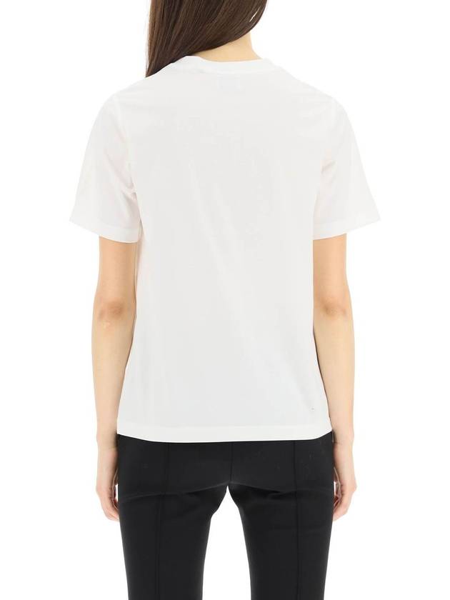 Logo Print Cotton Short Sleeve T-Shirt White - BURBERRY - BALAAN 4