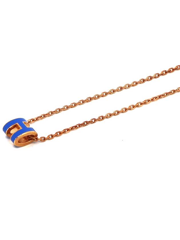 HM Pop Ache Necklace Gold Blue HM31AC010 - HERMES - BALAAN 4