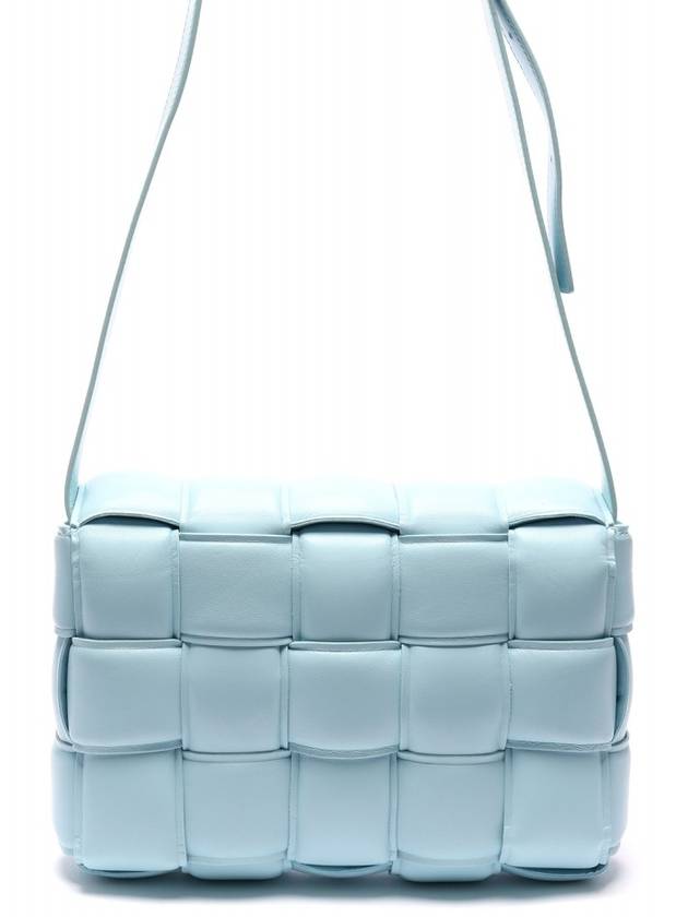 Gold Padded Cassette Cross Bag Pale Blue - BOTTEGA VENETA - BALAAN 5