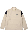 Bucket Detachable Half Zip Up Anorak BEIGE MAN - MALBON GOLF - BALAAN 1