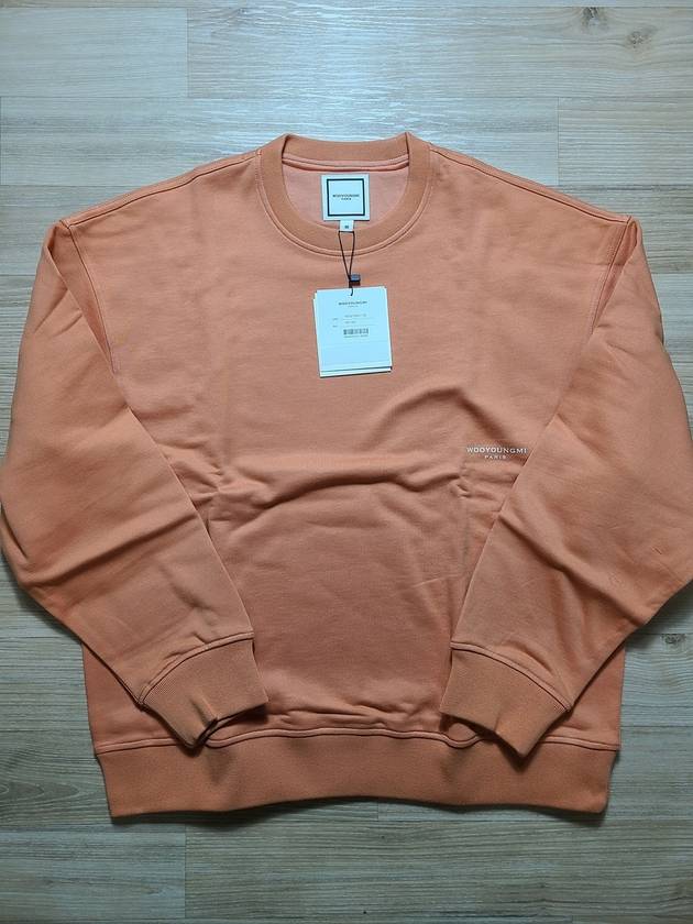 Orange Leather Patch Sweatshirt Salmon Sweatshirt W233TS22716S - WOOYOUNGMI - BALAAN 4