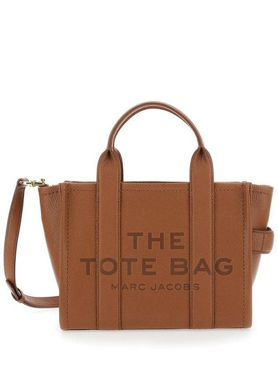 Small Leather Tote Bag Brown - MARC JACOBS - BALAAN 2