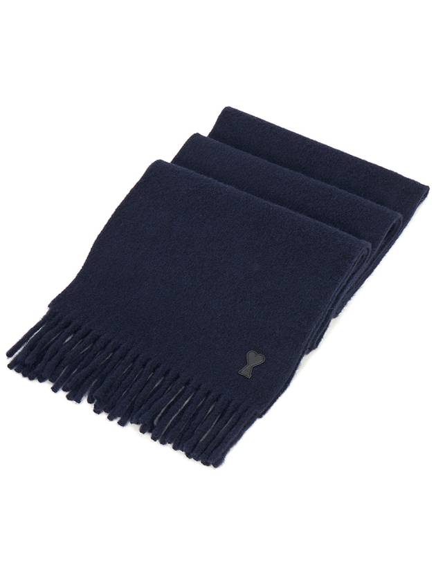 Muffler Scarf USF421AW0059 4011 NAVY BLUE - AMI - BALAAN 3