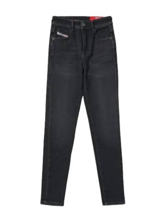 Slandy high denim pants black dark gray jeans - DIESEL - BALAAN 1