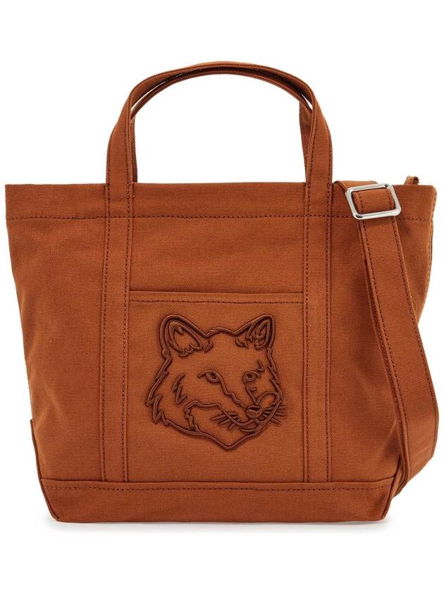 Fox Head Small Tote Bag Brown - MAISON KITSUNE - BALAAN 2