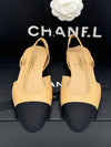 Two tone slingback low heel beige black G31319 - CHANEL - BALAAN 4