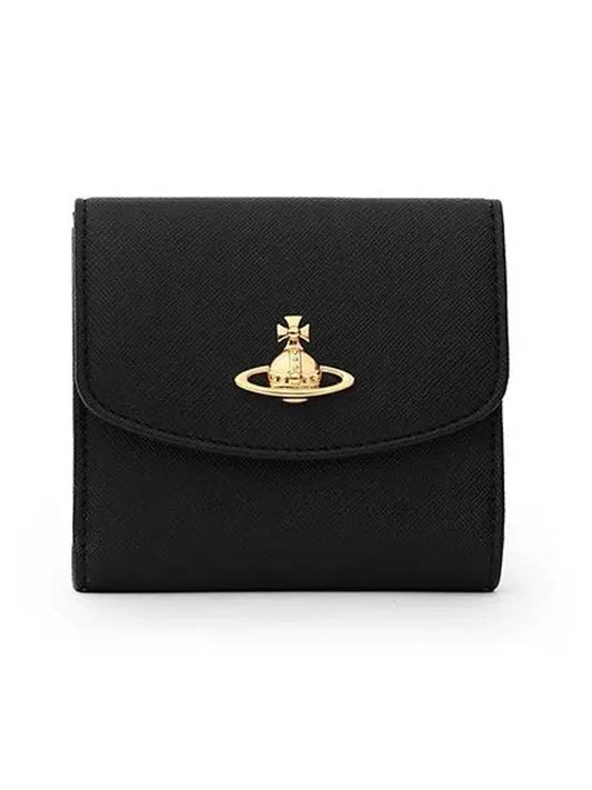 ORB Logo Half Wallet Black - VIVIENNE WESTWOOD - BALAAN 2