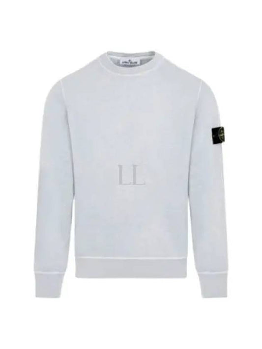 Garment Dyed Malfile Crewneck Sweatshirt Sky Blue - STONE ISLAND - BALAAN 2