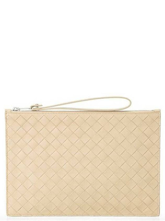 Intrecciato Large Clutch Bag Porridge - BOTTEGA VENETA - BALAAN 2