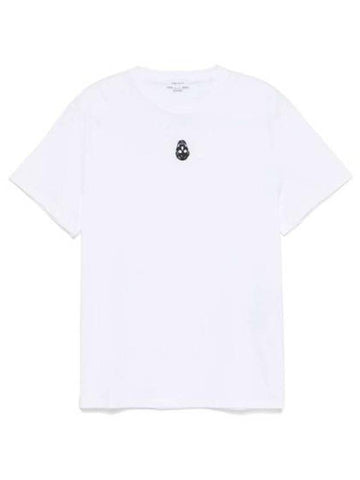 Crew neck cotton short sleeve t shirt white - ALEXANDER MCQUEEN - BALAAN 1