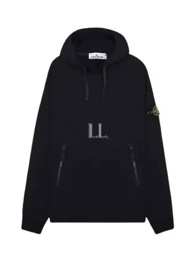 Cotton Wappen Patch Hoodie Navy - STONE ISLAND - BALAAN 2