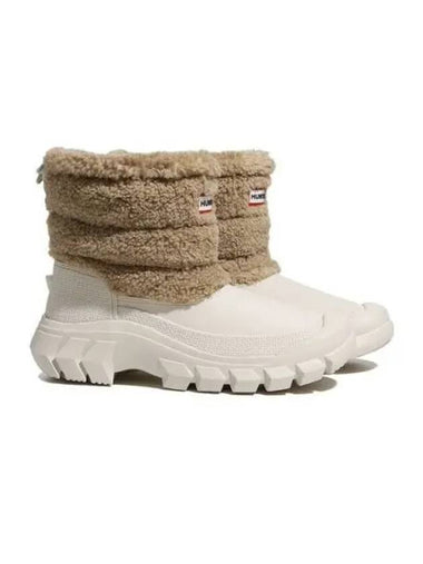 Intrepid Boucle Short Snow Boots White Willow WFS5000PTTPIW - HUNTER - BALAAN 1