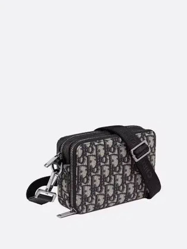 Oblique Strap Shoulder Bag  Black Beige - DIOR - BALAAN 3