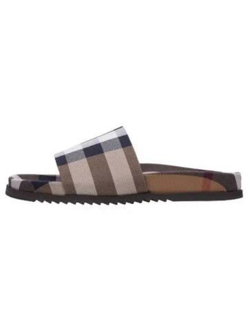 Check Meloy Slide Archive Beige Slippers - BURBERRY - BALAAN 1
