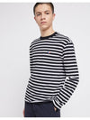 Fox Logo Stripe Long Sleeve T-Shirt White Black - MAISON KITSUNE - BALAAN 4