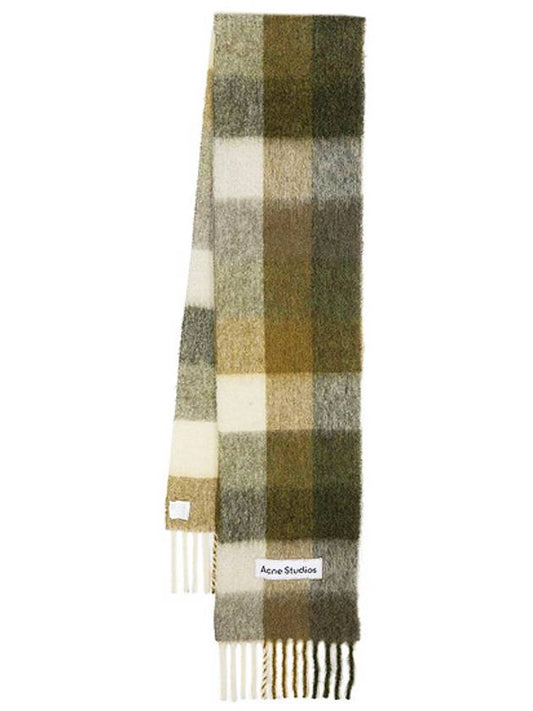 Check Mohair Muffler Green - ACNE STUDIOS - BALAAN 2