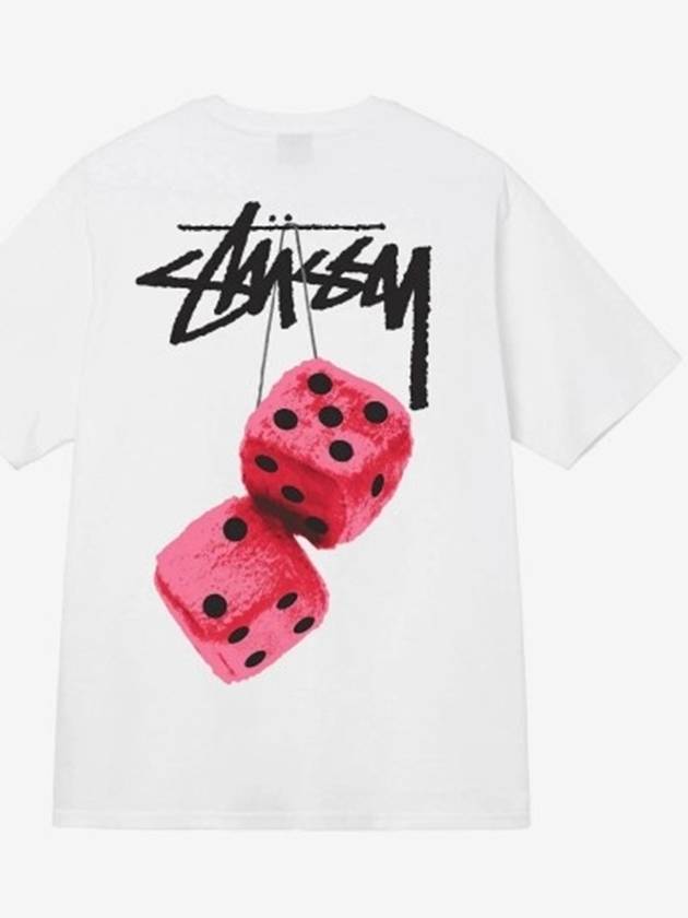 Fuzzy Dice TShirt White 1904765 L XL - STUSSY - BALAAN 1