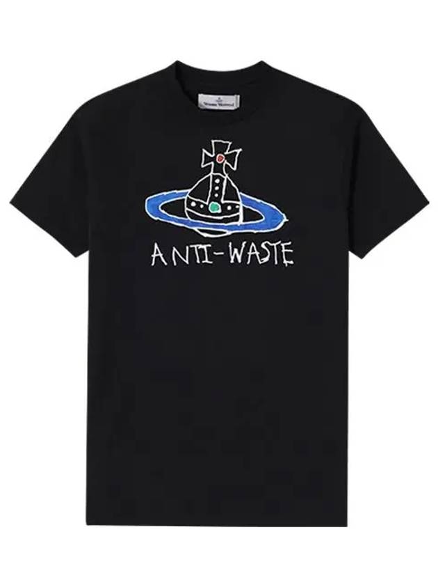 Anti Waste Short Sleeve T-Shirt Black - VIVIENNE WESTWOOD - BALAAN 3