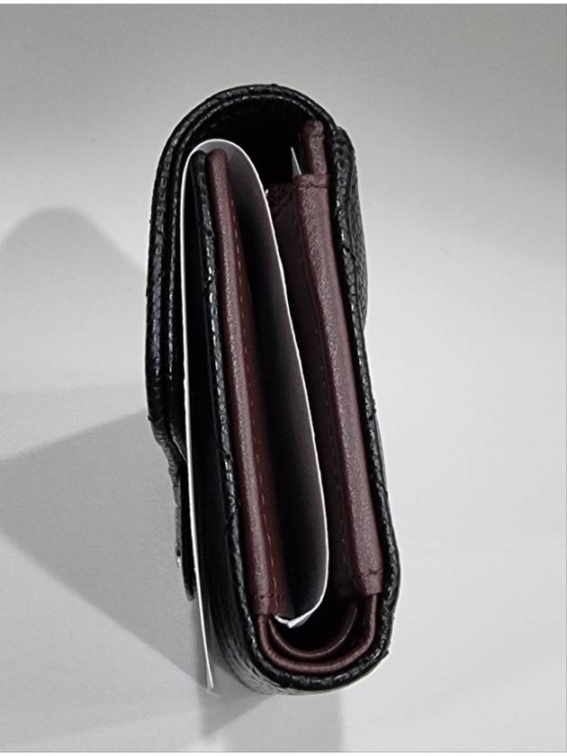 Classic Flap Wallet Grained Calfskin & Silver Black - CHANEL - BALAAN 7