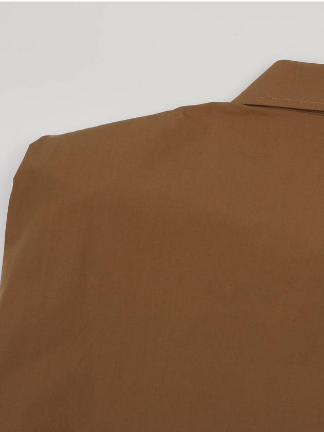 Cotton Crop Sleeveless Shirt Brown - CALLAITE - BALAAN 5