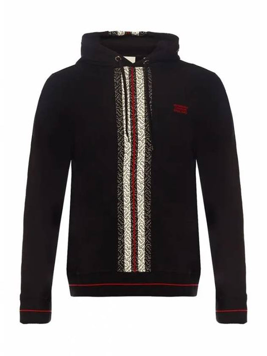 Monogram Stripe Hood Black - BURBERRY - BALAAN.