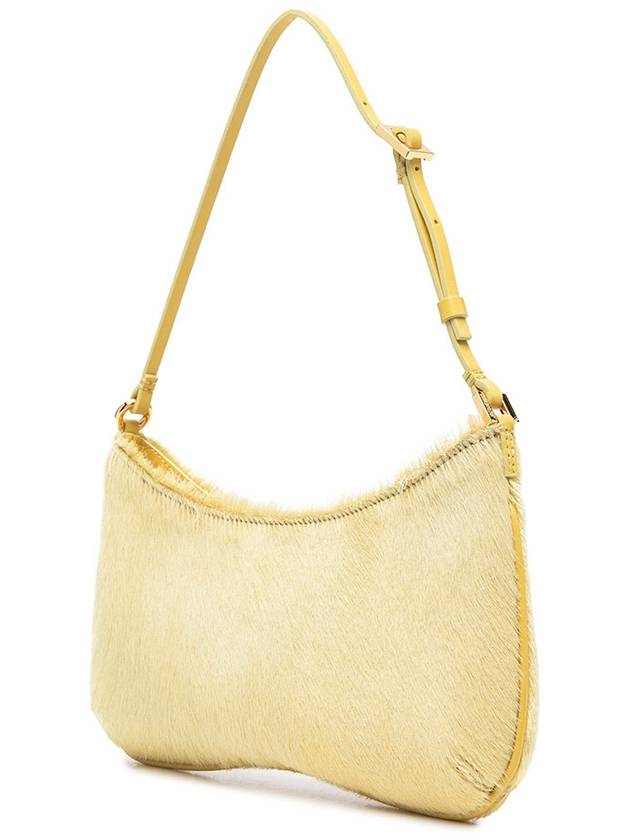 Women's Le Raphia Pony Hair Shoulder Bag Yellow - JACQUEMUS - BALAAN.