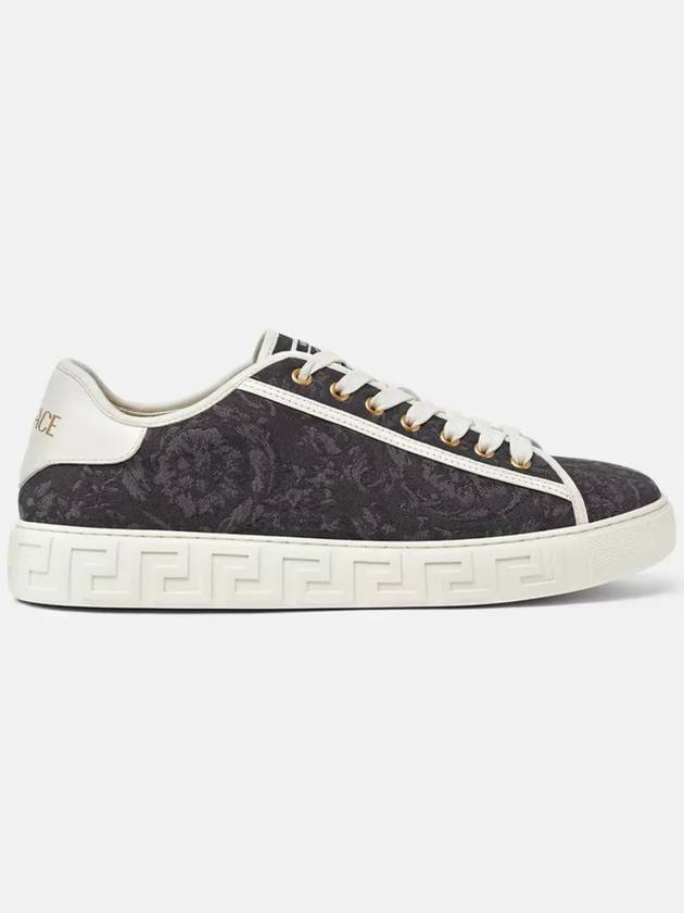 Barocco Greca Low Top Sneakers Black - VERSACE - BALAAN 4