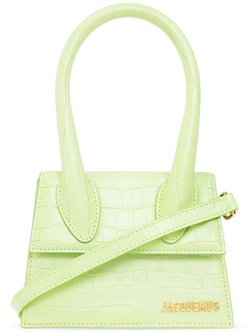 Le Chiquito Moyen Leather Tote Bag Light Green - JACQUEMUS - BALAAN 1