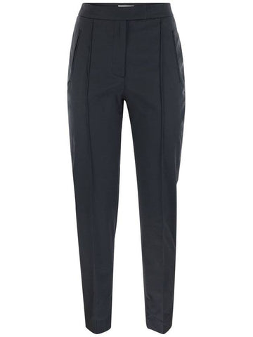 FRIDA - Cotton and silk trousers with pleat - PT TORINO - BALAAN 1