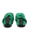 Scrunch Satin Ballerina Kelly Green - GANNI - BALAAN 4