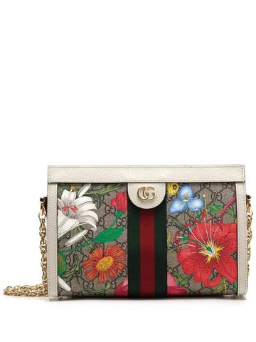 Ophidia GG Supreme Flora Shoulder Bag Beige - GUCCI - BALAAN 1