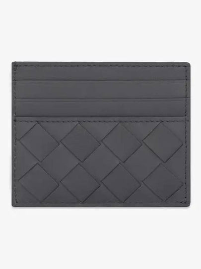 Intrecciato Leather Card Wallet Light Grey - BOTTEGA VENETA - BALAAN 2