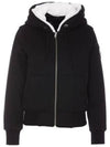 Classic Bunny Zip Up Hoodie White Black - MOOSE KNUCKLES - BALAAN 4