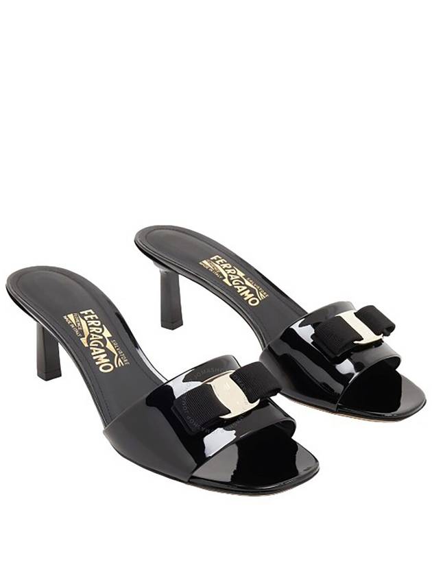 Vara Bow Sandal Heels Black - SALVATORE FERRAGAMO - BALAAN 3