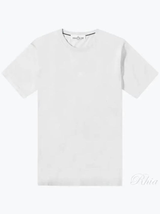 Embroidered Logo Short Sleeve T-Shirt Pearly Grey - STONE ISLAND - BALAAN 2