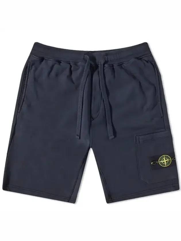 Wappen Patch Pocket Drawstring Shorts Navy - STONE ISLAND - BALAAN 1