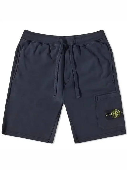 Wappen Patch Pocket Drawstring Shorts Navy - STONE ISLAND - BALAAN 1